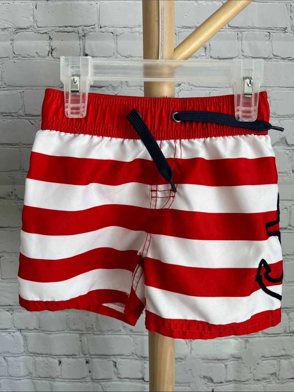 ⭐️⭐️PICK 5 / $20 Starting Out Baby Boy Red and White Striped Swim Shorts